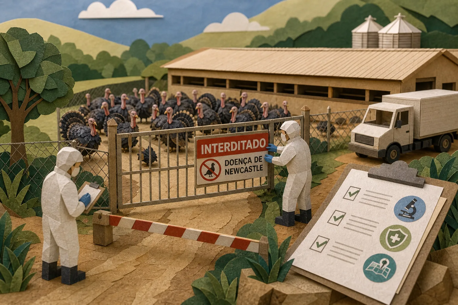 Granja de perus no Oeste catarinense é interditada por doença de Newcastle