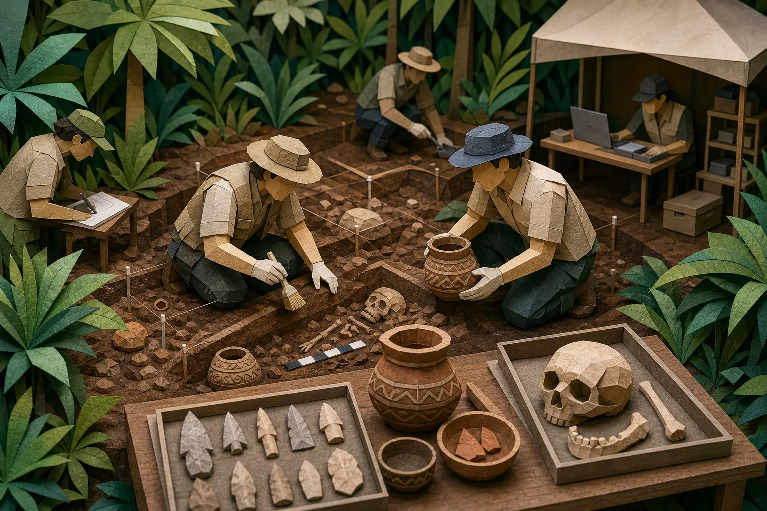 Grupo localiza centenas de artefatos arqueológicos e ossadas humanas no Pará