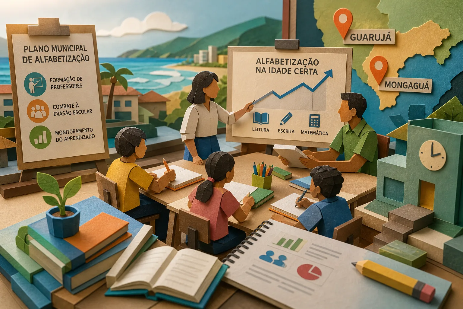 Guarujá e Mongaguá instituem planos para assegurar alfabetização na idade certa