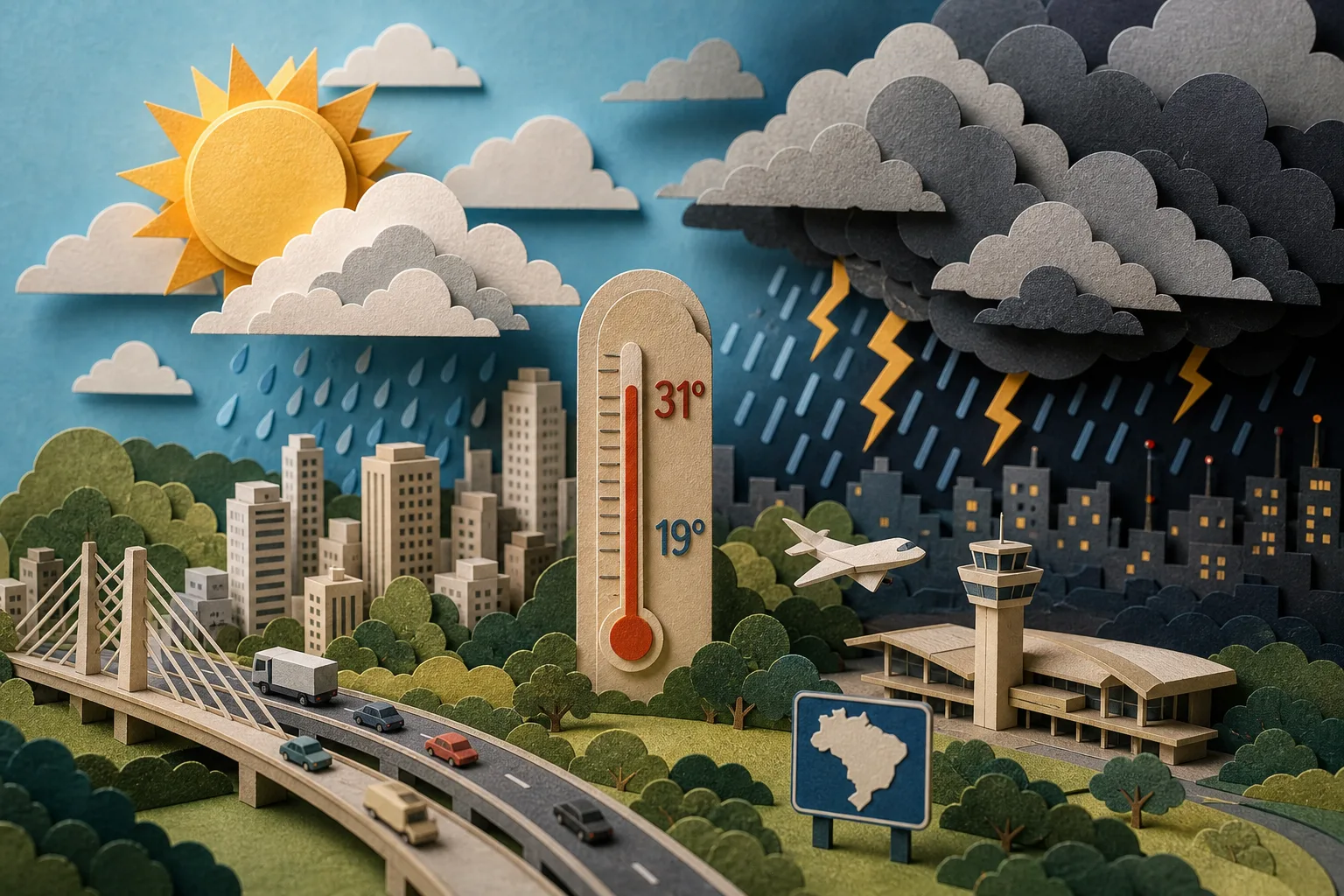 Guarulhos registra máxima de 31ºC neste sábado com pancadas de chuva
