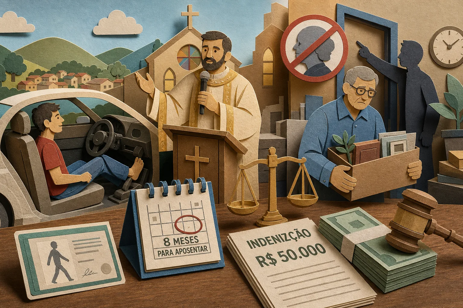 Habilitação com os pés, sacerdote em alta e caso de preconceito etário ganham foco