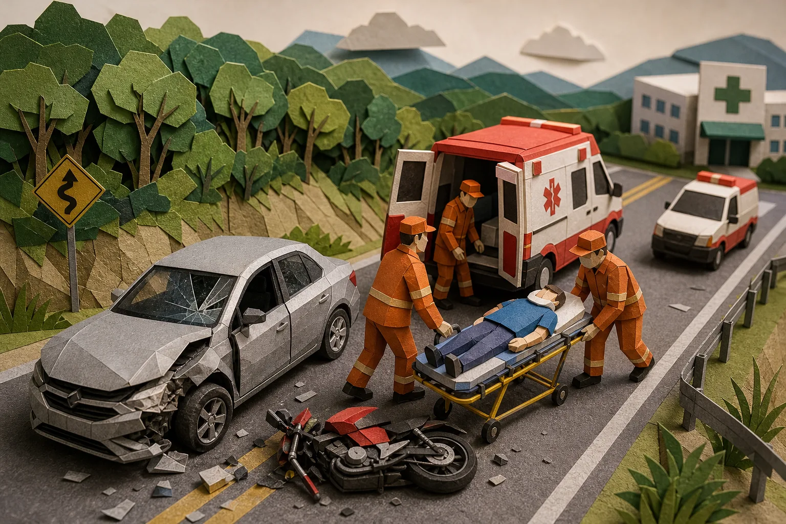 Homem de 50 anos fica em estado grave após colisão na RJ-155 em Barra Mansa