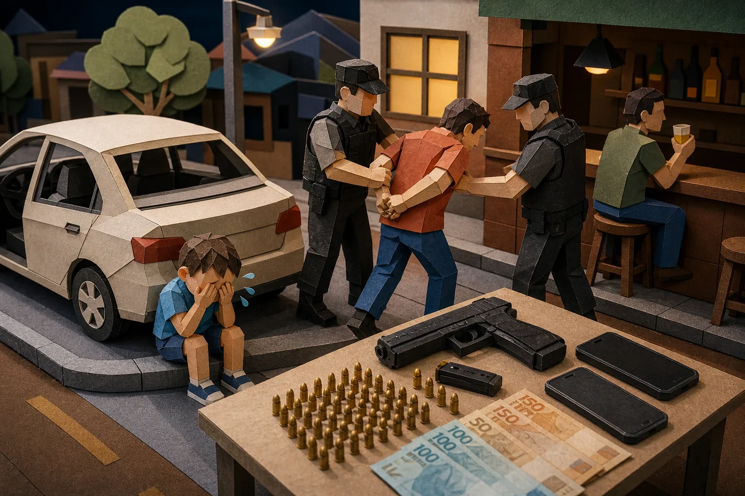 Homem é detido em Curvelo após deixar filho em automóvel e esconder pistola