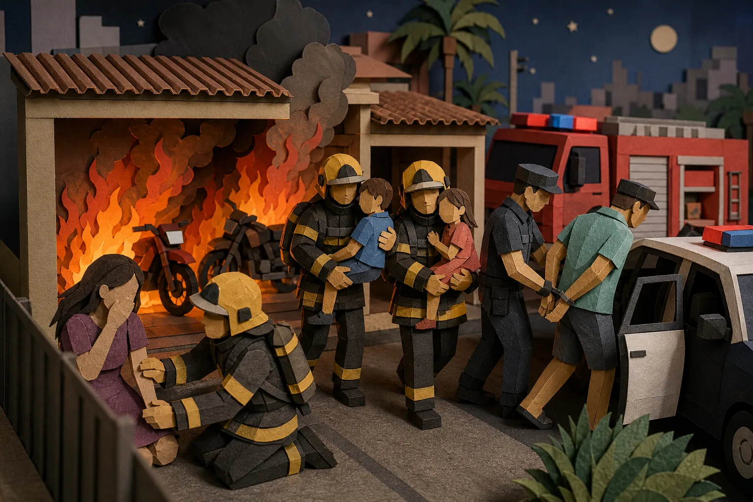 Homem é preso em Praia Grande após agredir companheira e incendiar residência