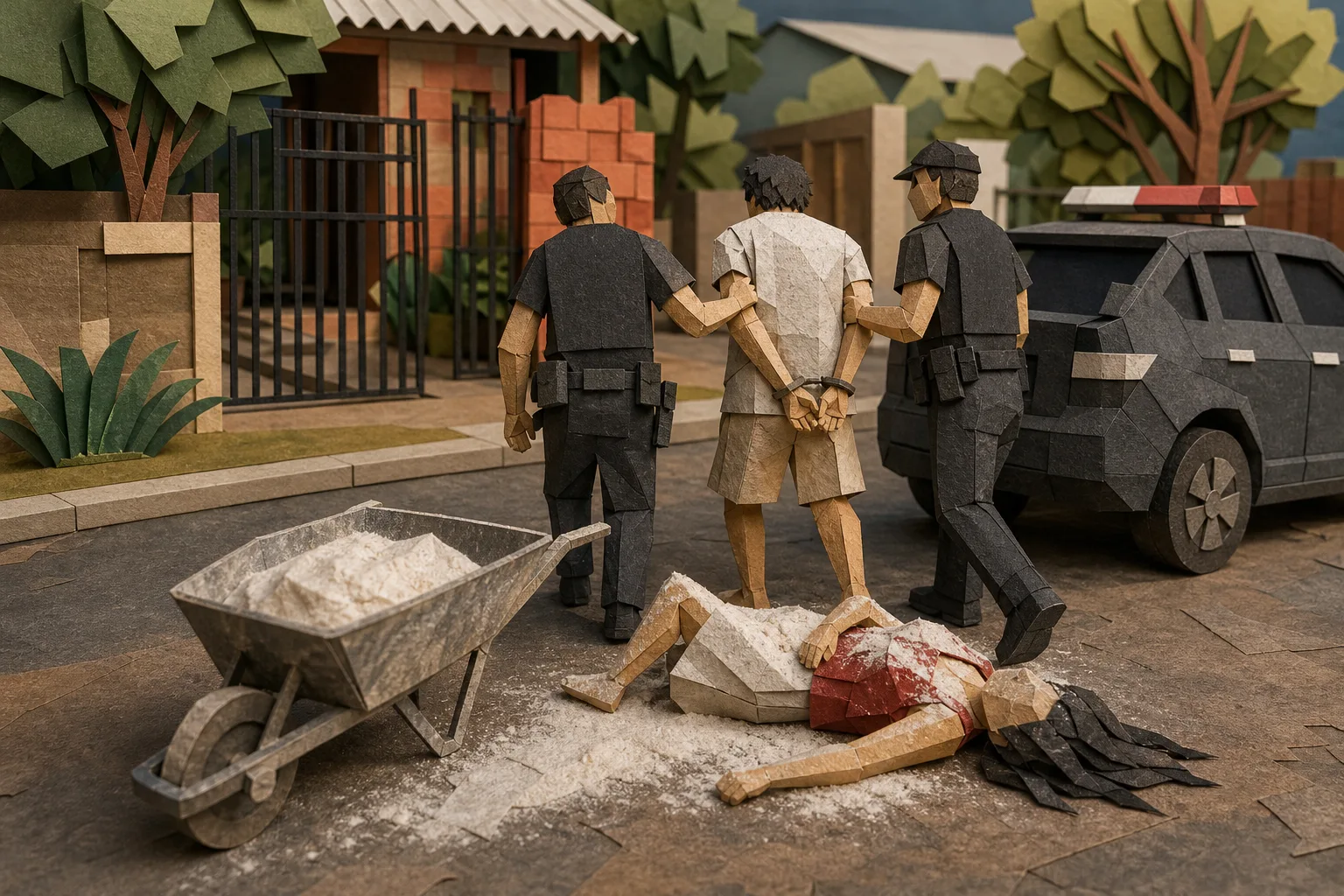 Homem é preso no Paraná após transportar companheira desacordada em carriola