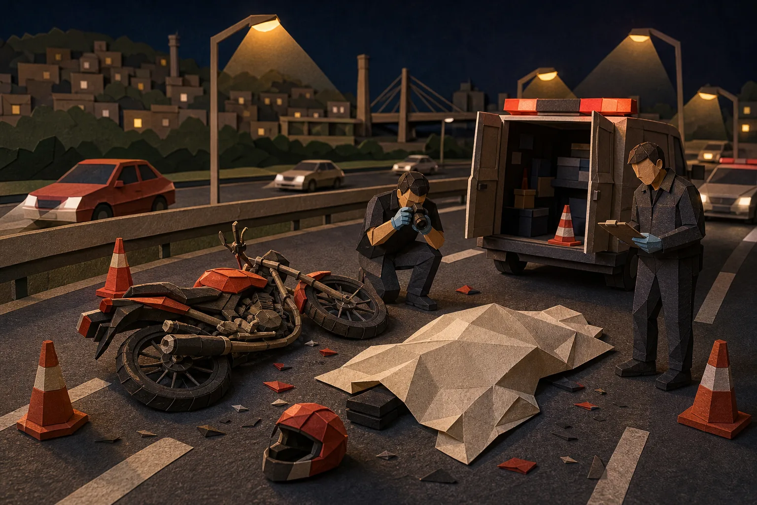 Homem morre ao cair de moto e ser atingido por veículo na BR-101 no Recife
