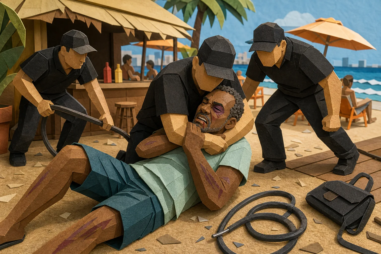Homem negro denuncia espancamento por seguranças em barraca de praia de Fortaleza