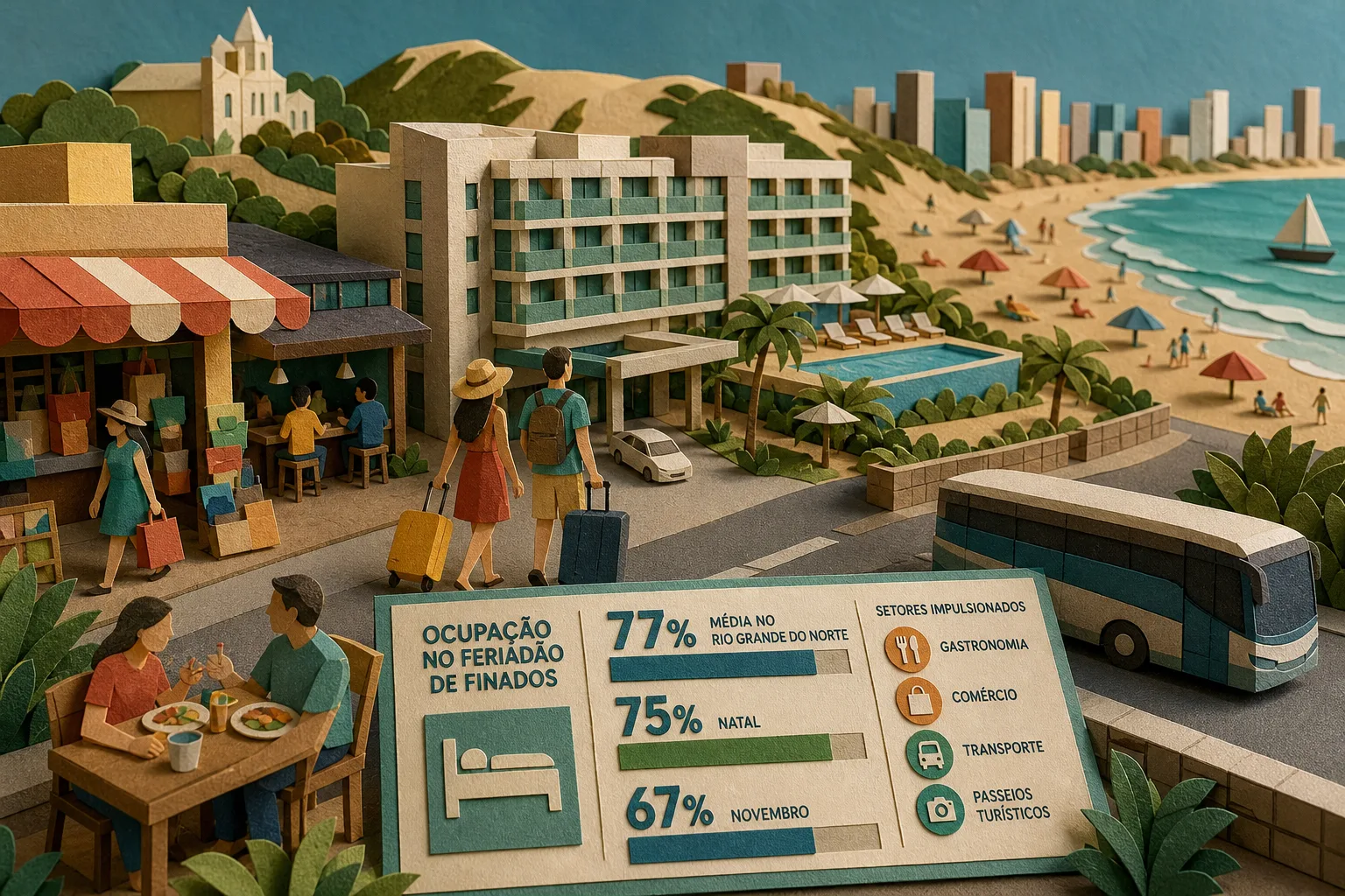 Hotéis do Rio Grande do Norte estimam 77% de ocupação para o feriadão de Finados