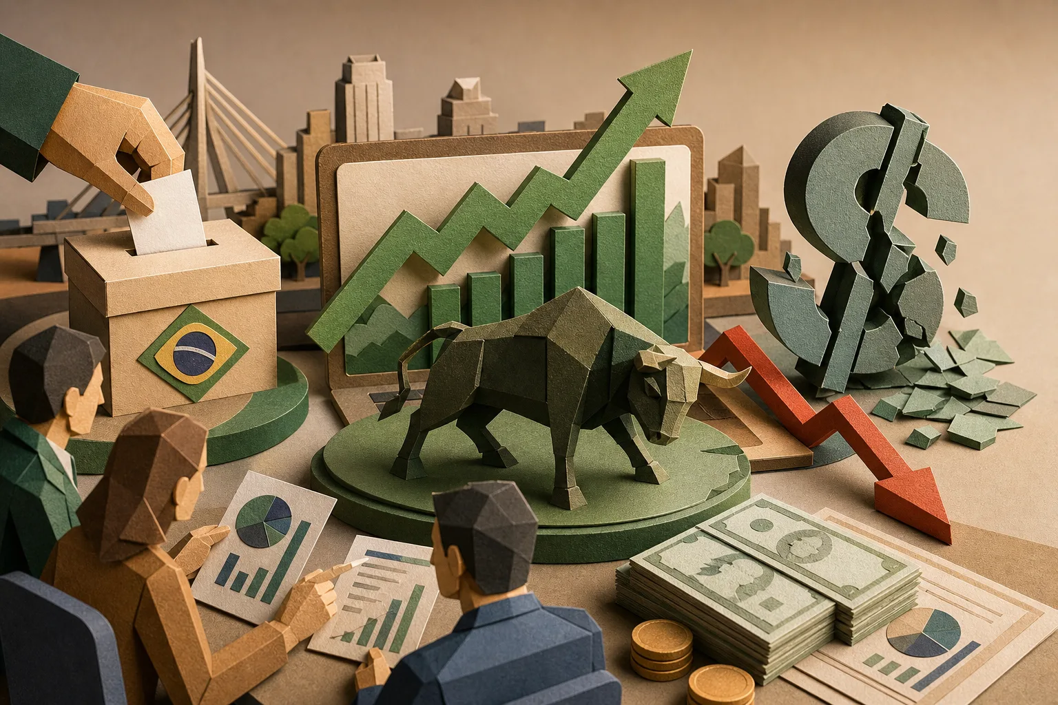 Ibovespa atinge recorde e moeda americana recua após votação no primeiro turno
