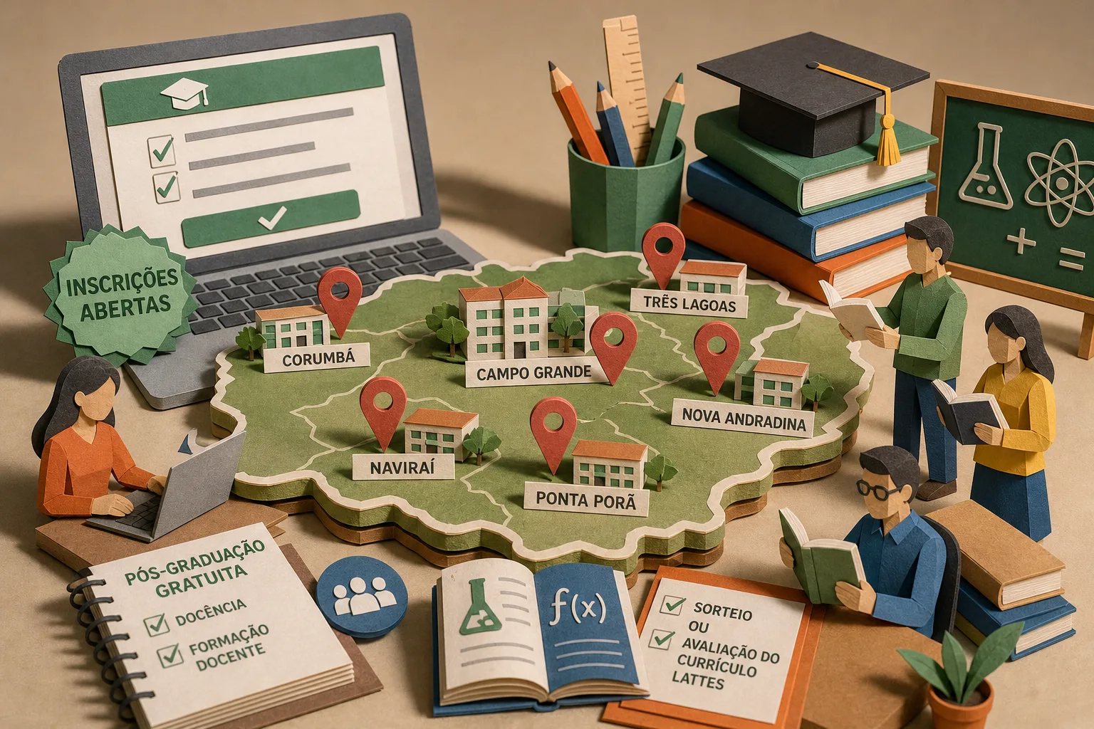 IFMS inscreve para pós-graduação gratuita voltada à docência em seis municípios