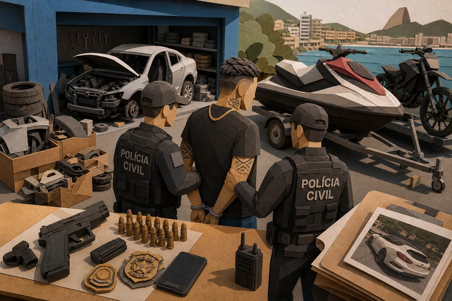 Influenciador digital é detido em Niterói por esquema de desmanche de veículos roubados