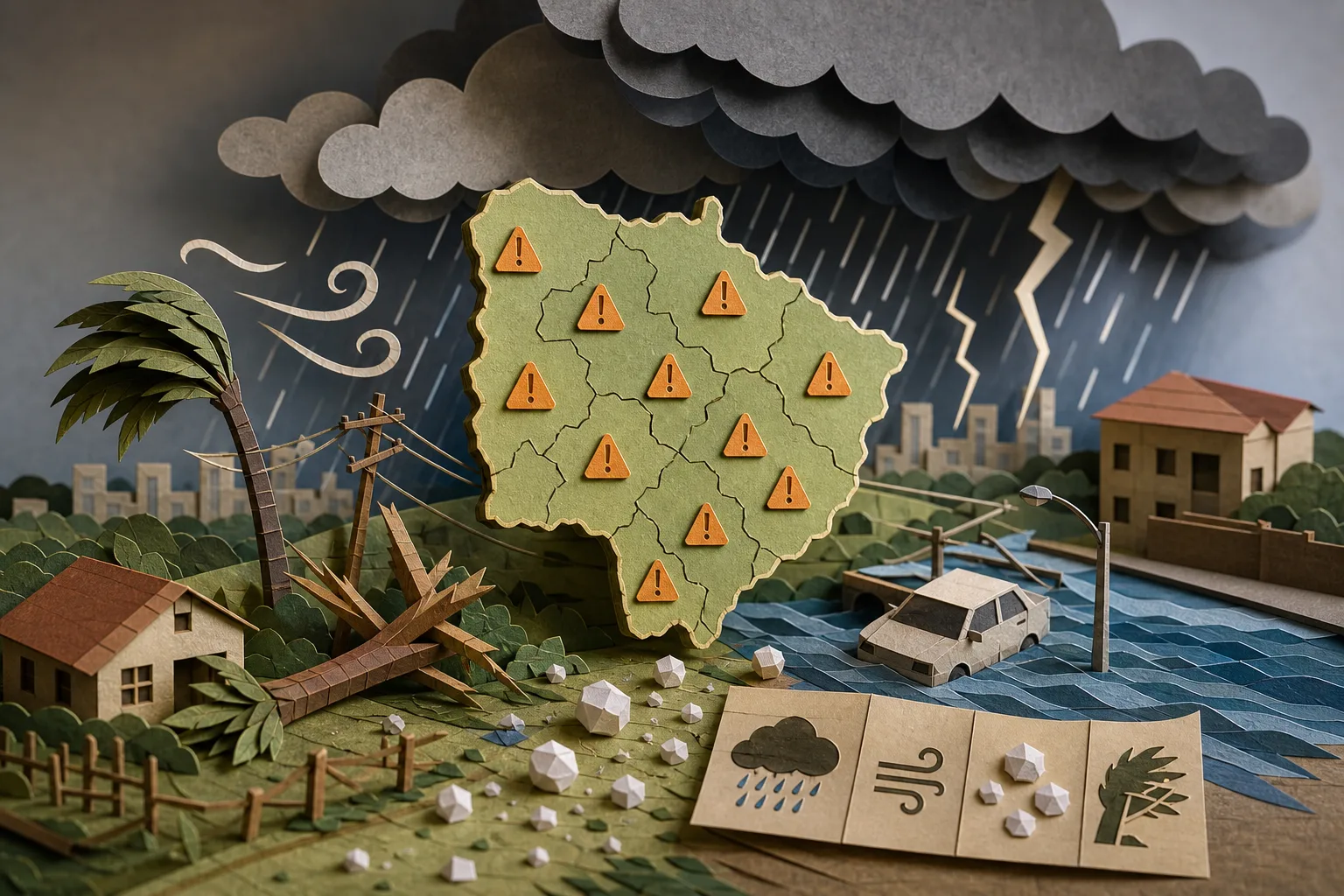 Inmet coloca todos os municípios de Mato Grosso do Sul sob aviso de tempestade
