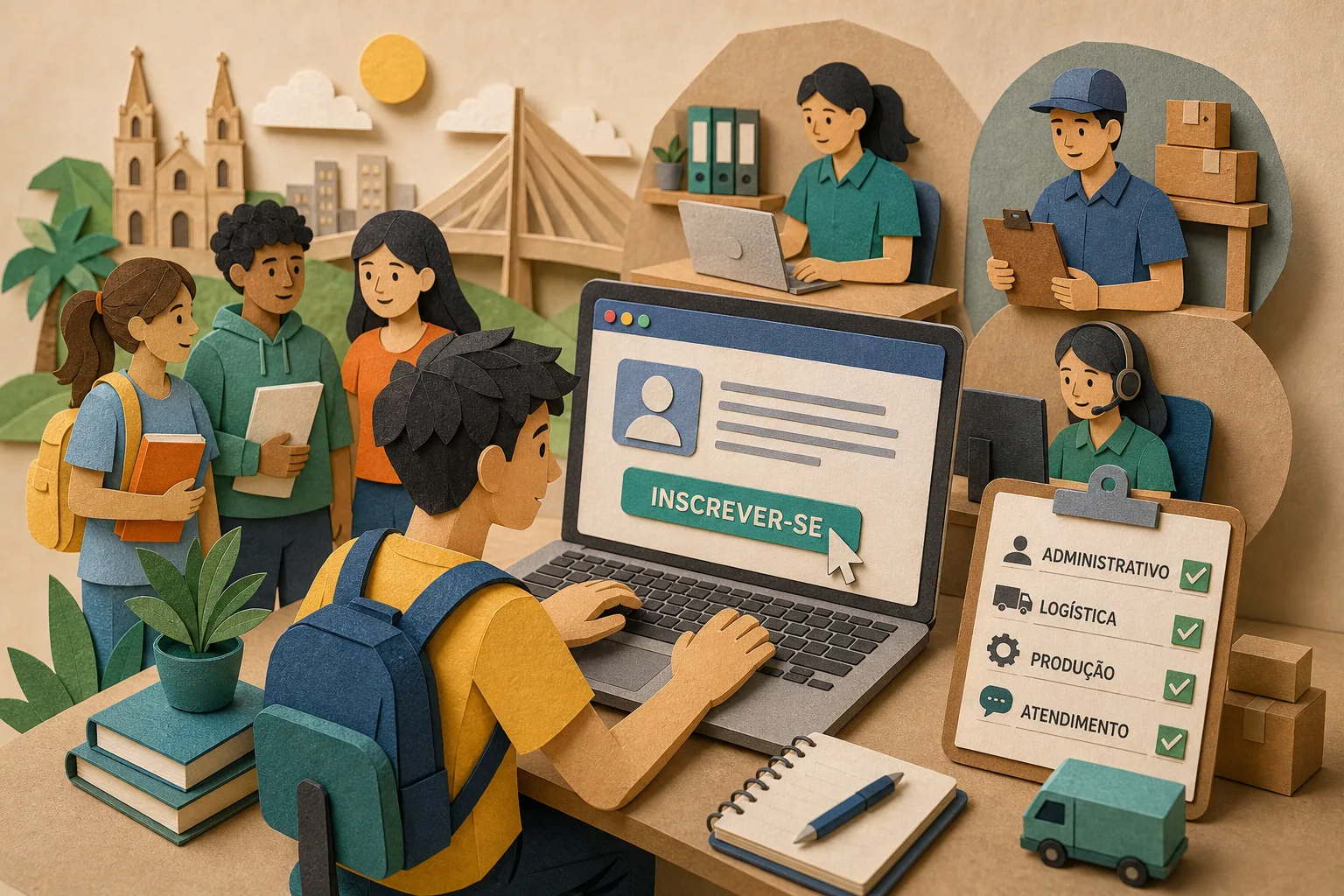 Inscrições abertas para 33 postos de aprendizagem profissional em Fortaleza