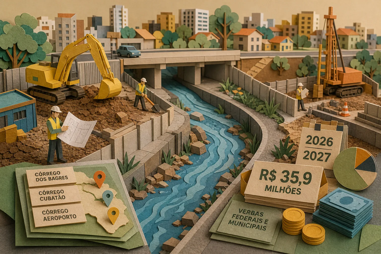 Intervenções contra alagamentos em Franca somam R$ 35,9 milhões e vão até 2027