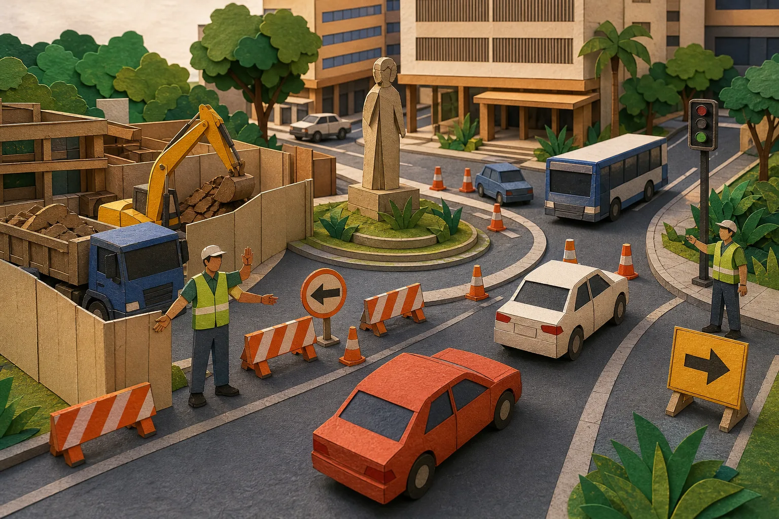 Intervenções para expansão do metrô alteram tráfego no Largo do Campo Grande