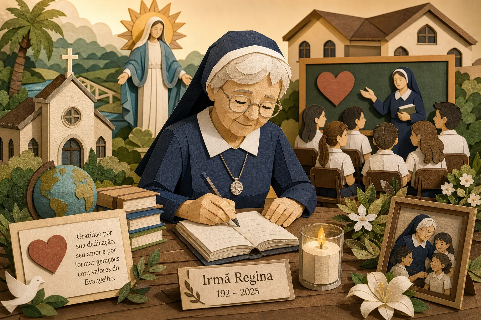 Irmã Regina, referência no ensino católico do Acre, falece aos 92 anos