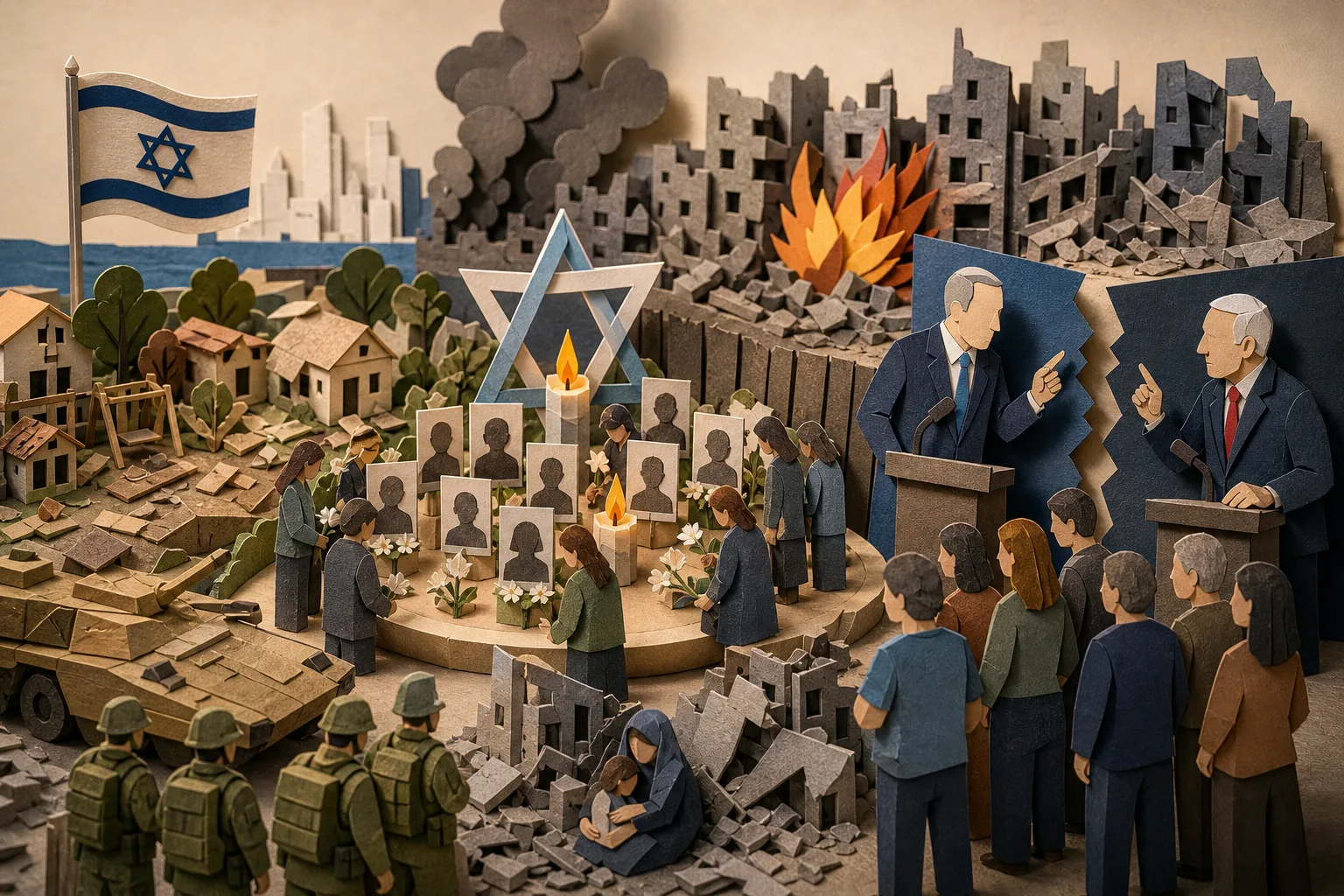 Israel relembra três anos dos ataques do Hamas em meio a disputas políticas