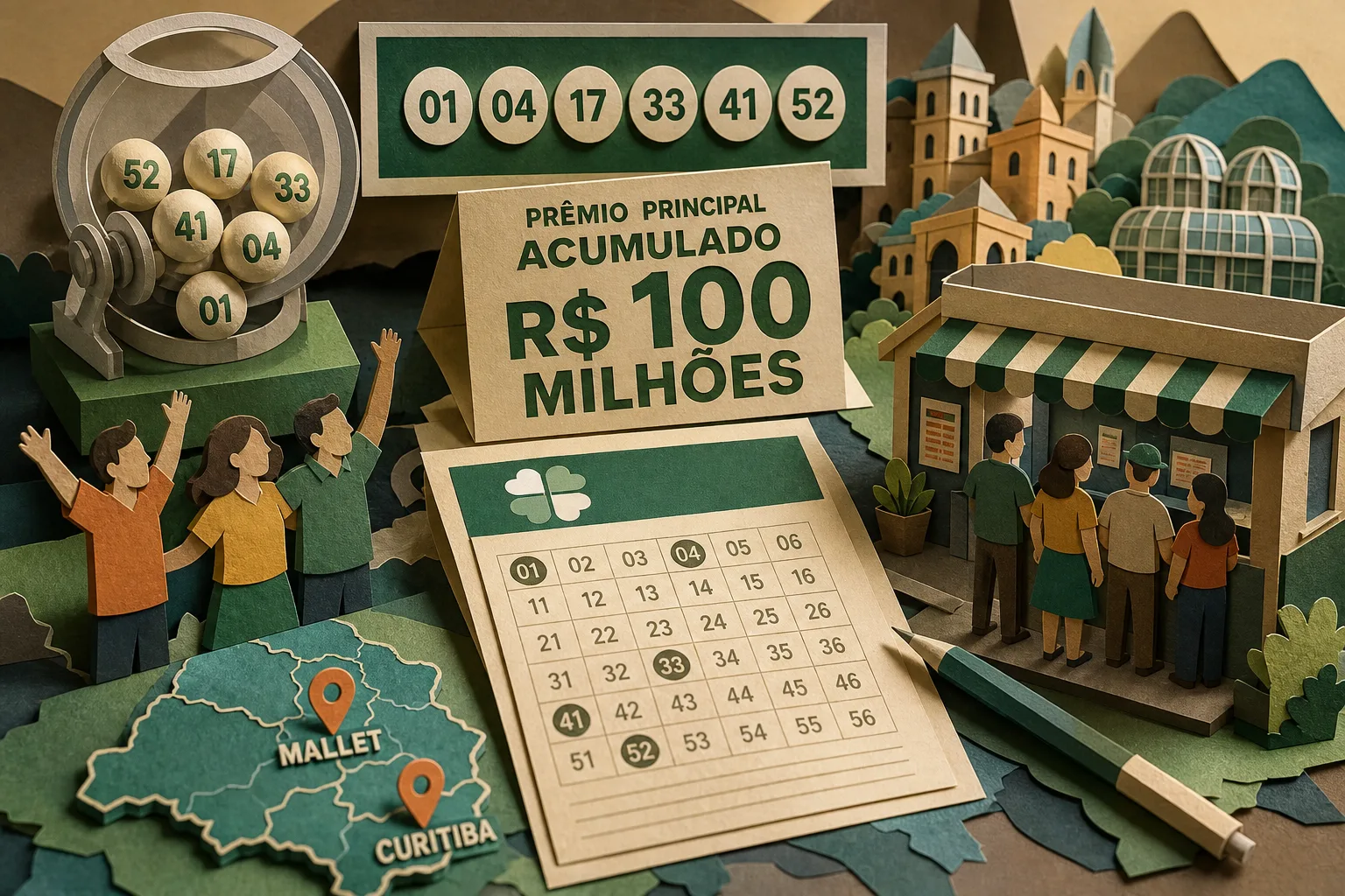 Jogos de Mallet e Curitiba garantem prêmios na quina da Mega-Sena