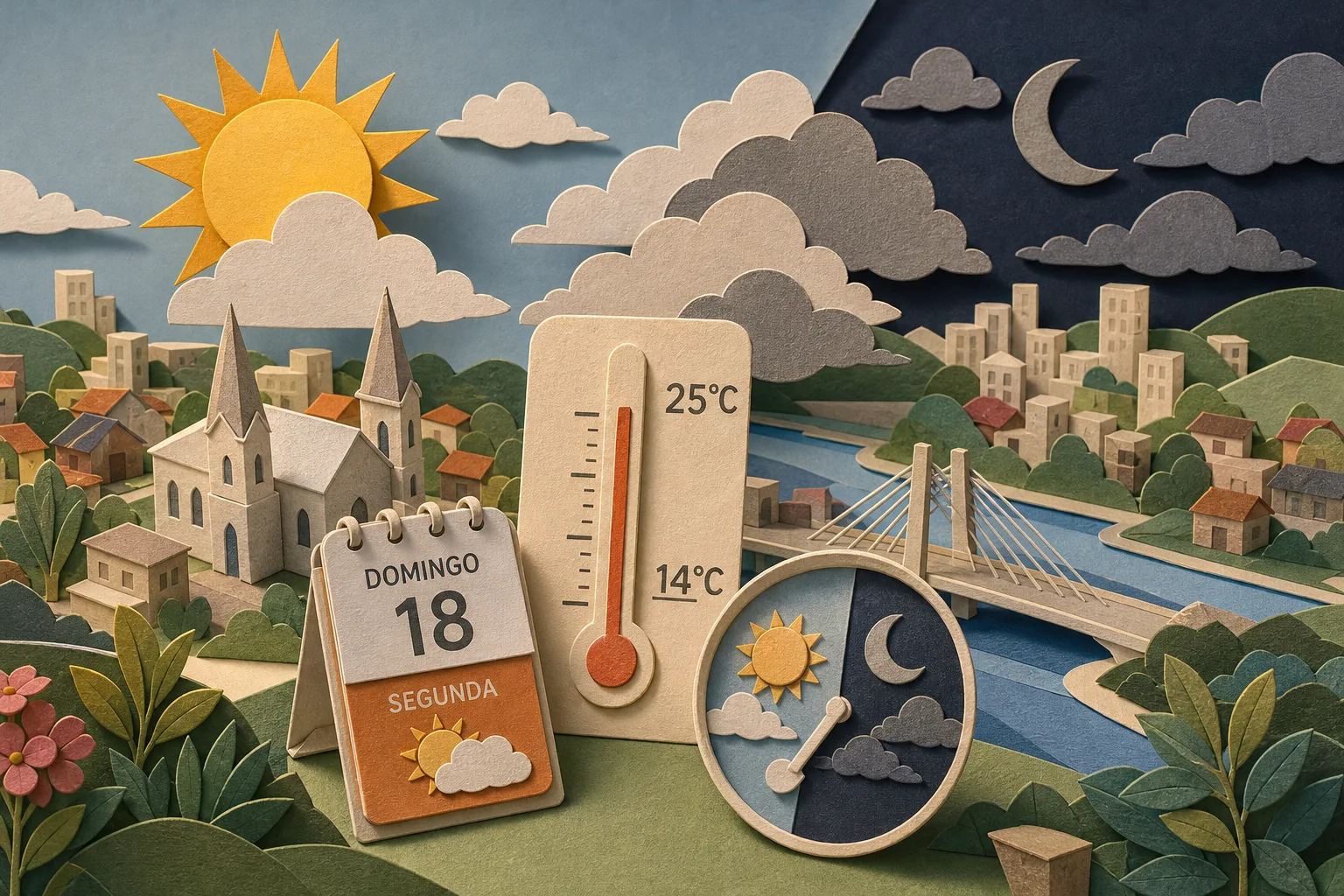 Joinville registra domingo com sol entre nuvens e termômetros até 25°C