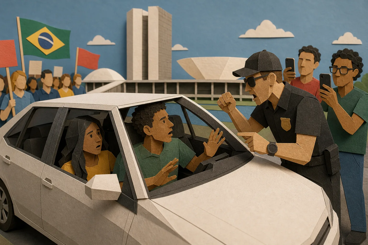 Jovem denuncia ameaça e ofensas de suposto policial após ato em Brasília