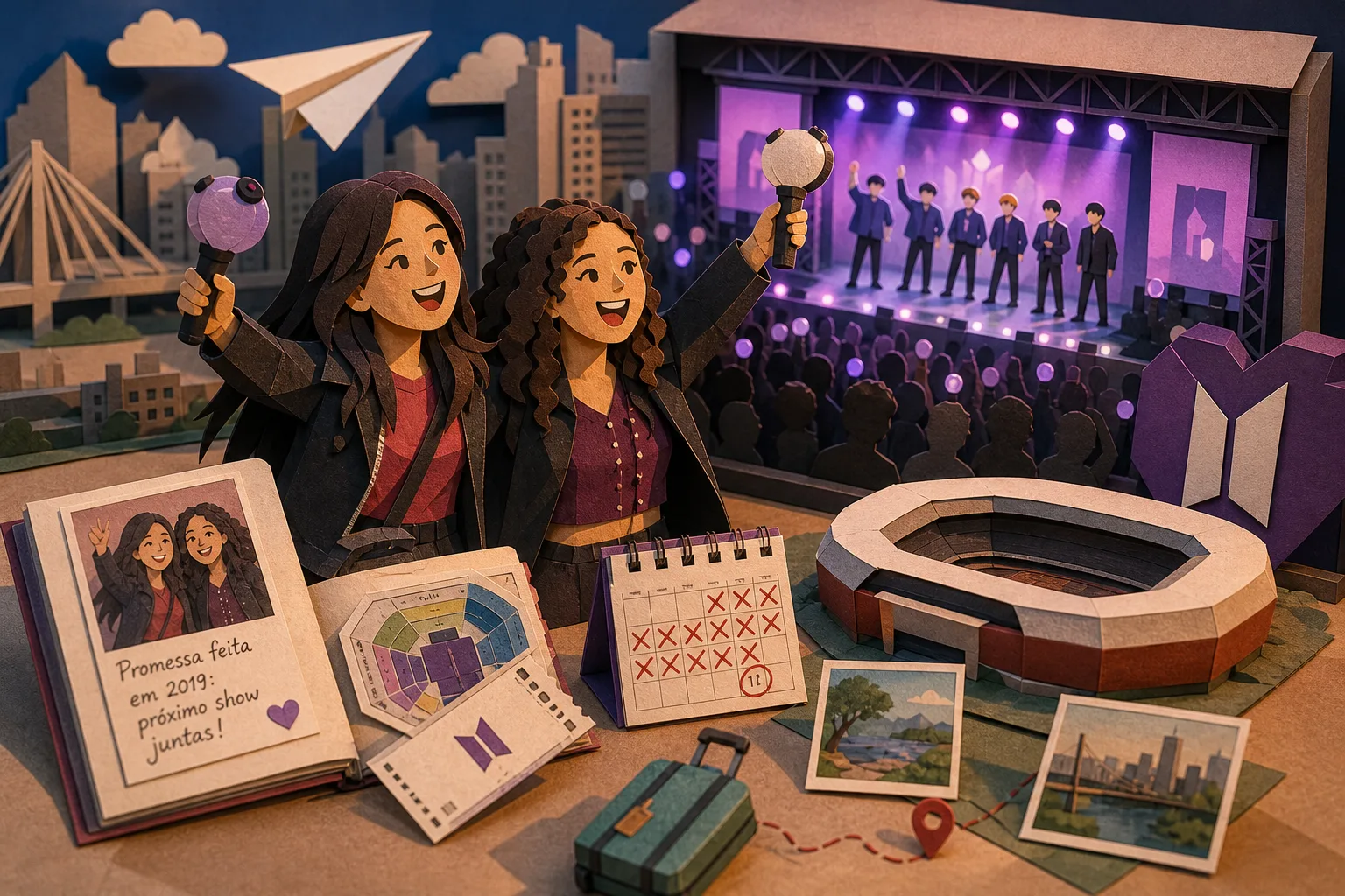 Jovens de Roraima superam maratona e assistem a show do BTS em São Paulo