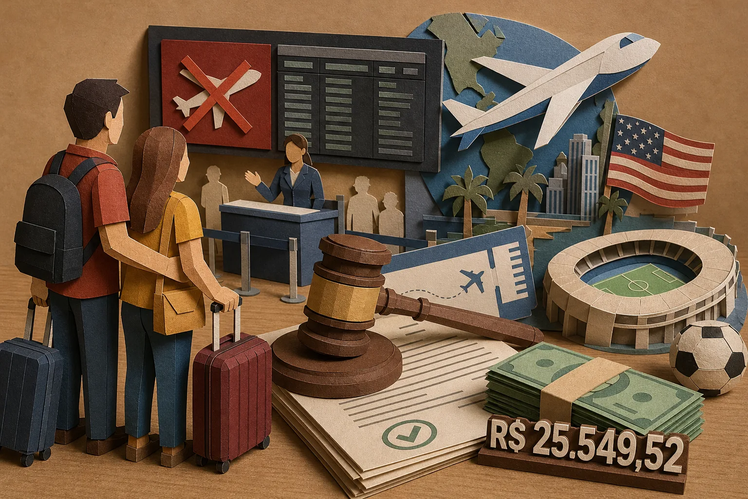 Justiça condena Azul a indenizar casal por cancelamento de voo para os EUA