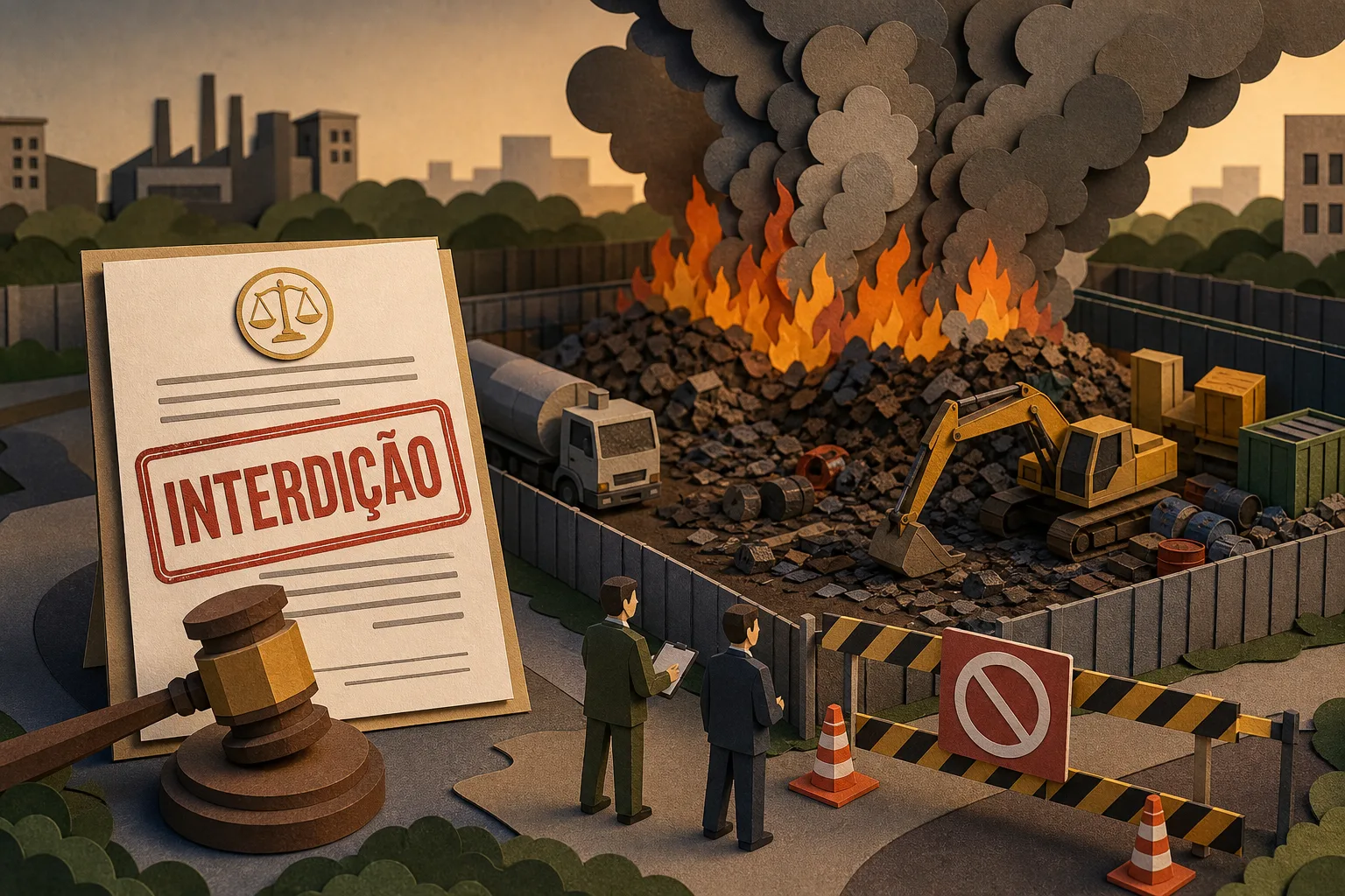 Justiça de Manaus interdita área atingida por fogo no Distrito Industrial
