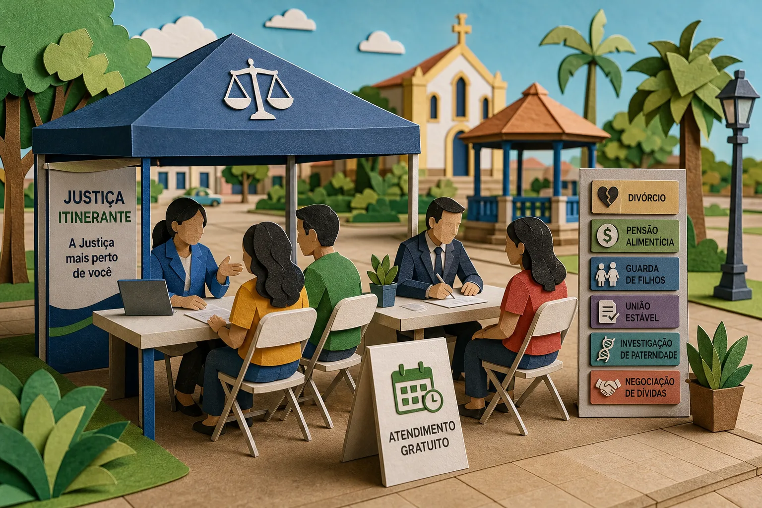 Justiça itinerante oferece acordos de divórcio e pensão em São José de Ribamar