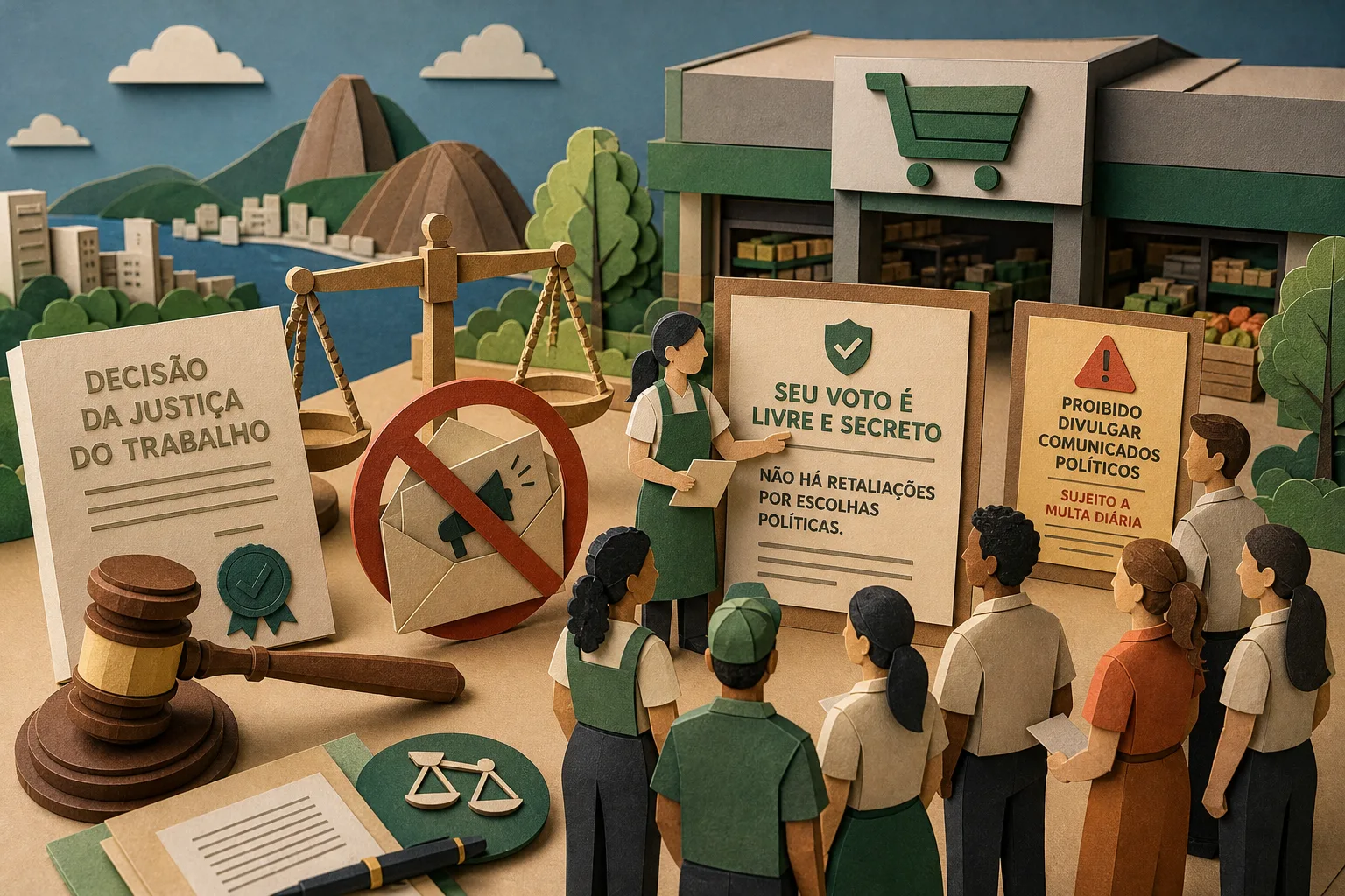 Justiça proíbe rede de supermercados no Rio de divulgar comunicados políticos