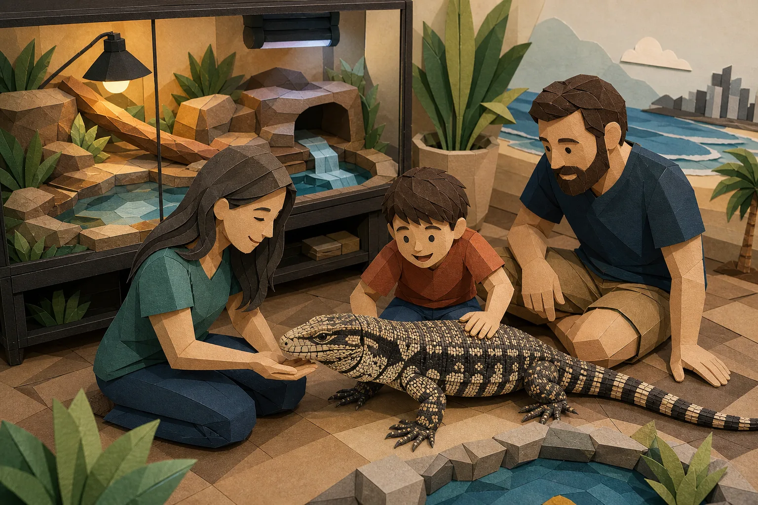 Lagarto teiú dócil atrai milhões de visualizações ao interagir com tutores em SP
