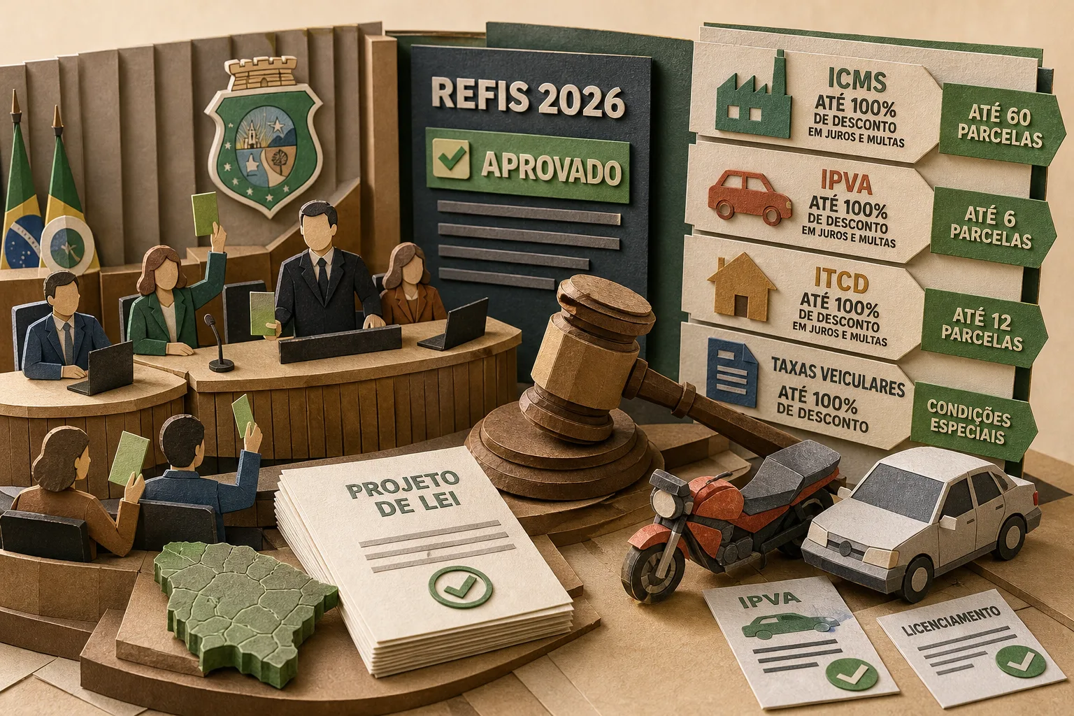 Legislativo cearense aprova renegociação de tributos com abatimento em juros