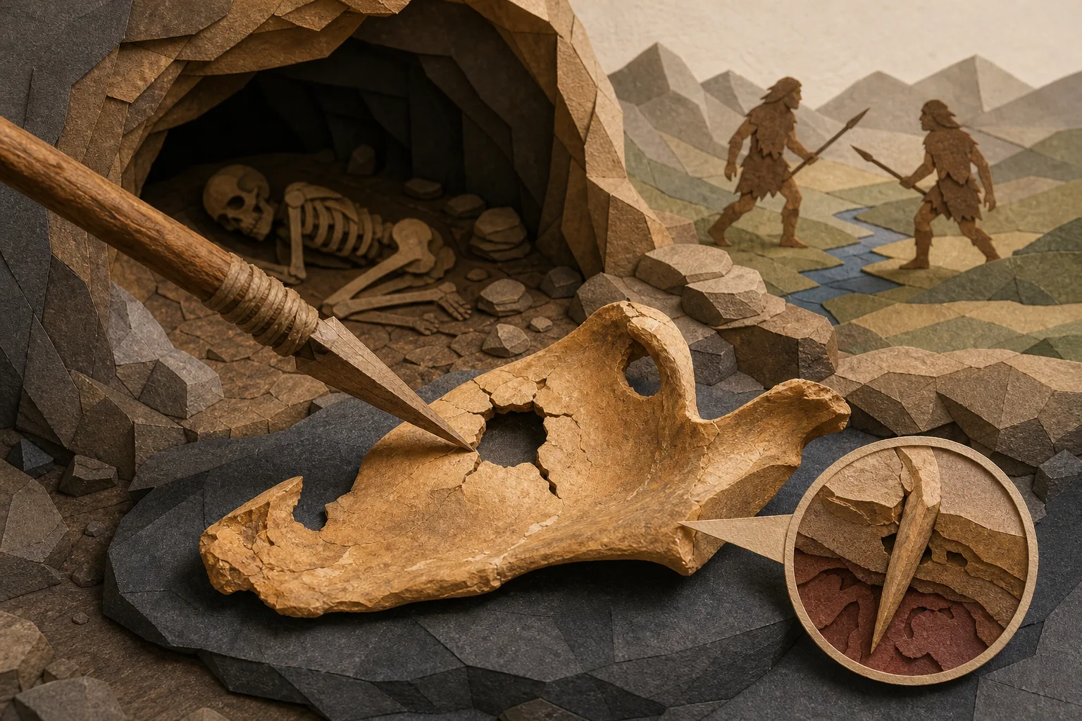 Lesão em esqueleto indica morte de neandertal por golpe de lança no Paleolítico