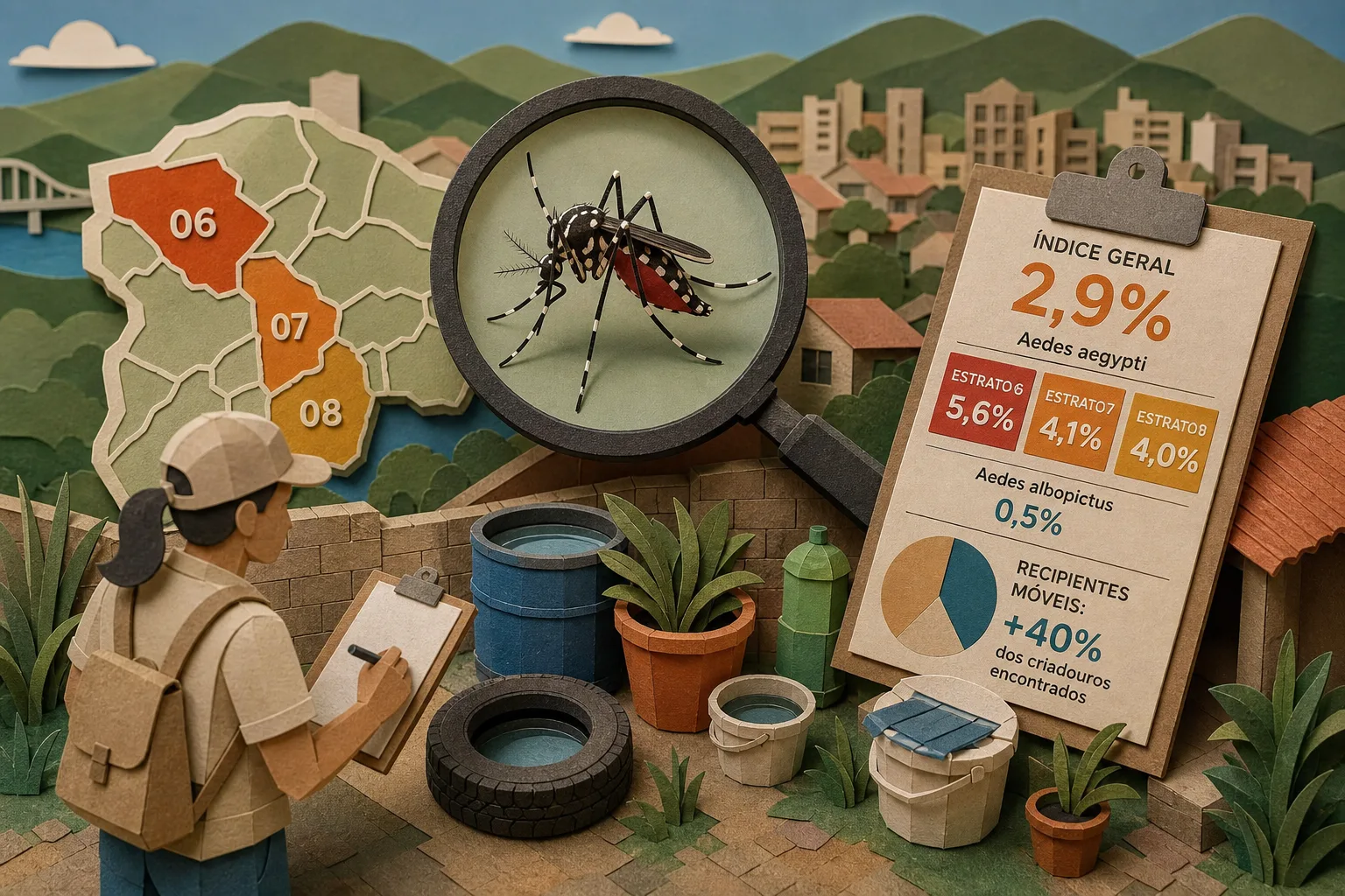 Levantamento rápido aponta bairros de Ipatinga em nível crítico de infestação