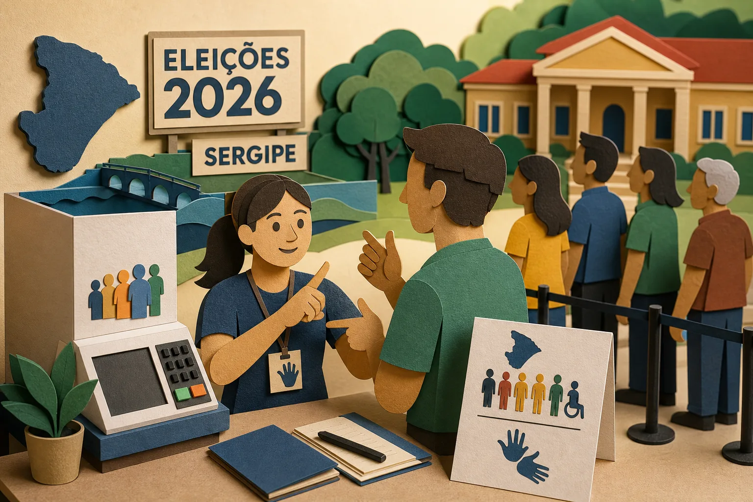 Locais de votação em Sergipe vão contar com assistência em Libras no pleito de 2026