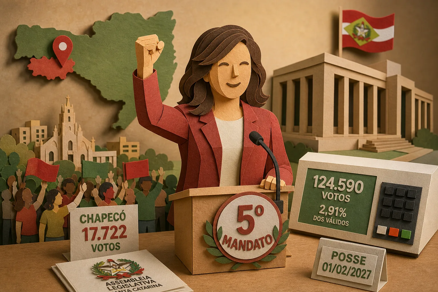 Luciane Carminatti conquista quinto mandato na Assembleia Legislativa de SC