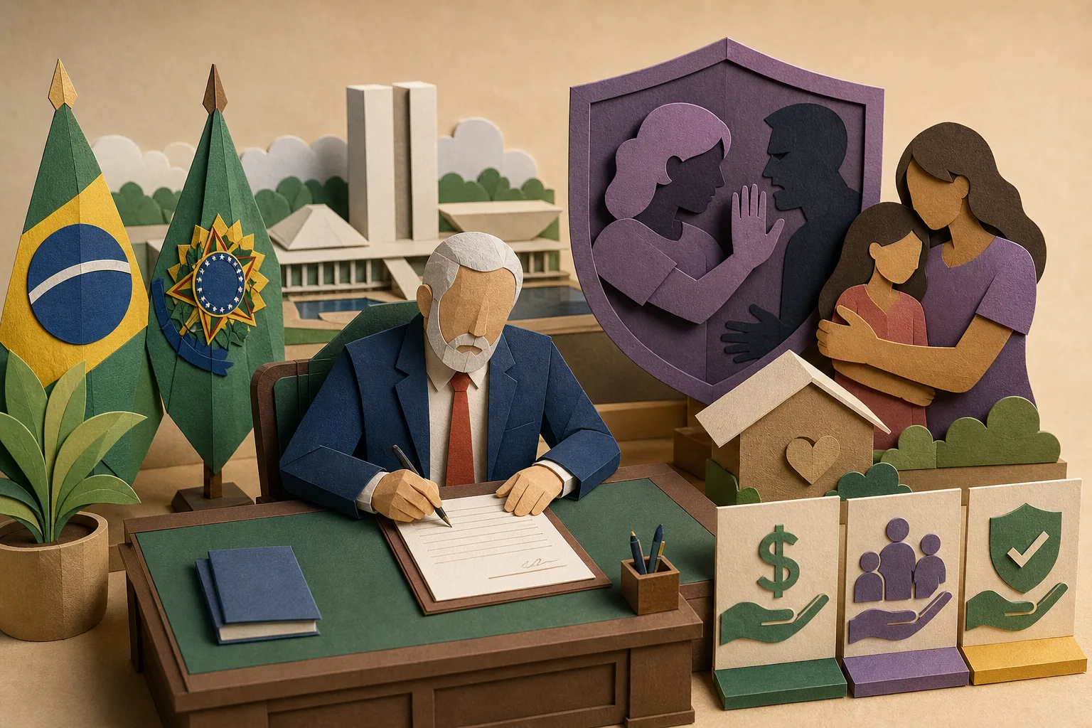 Lula assina parecer que garante salário a vítimas de violência doméstica