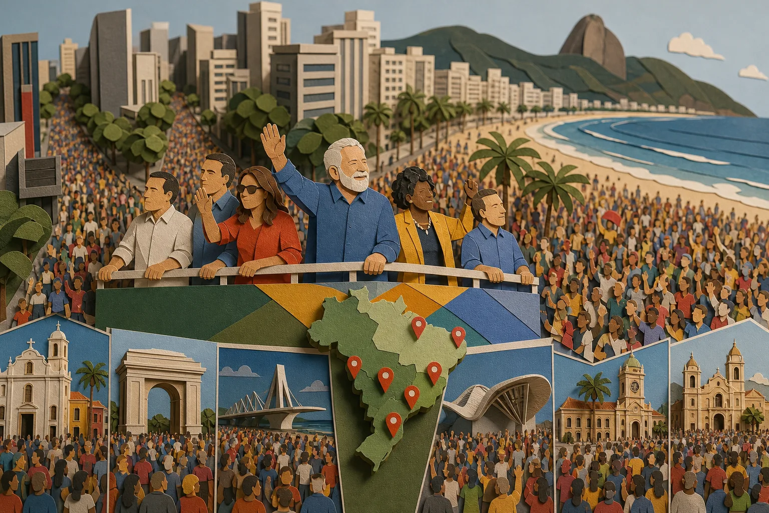 Lula conclui agenda eleitoral com eventos públicos em Copacabana e na Paulista