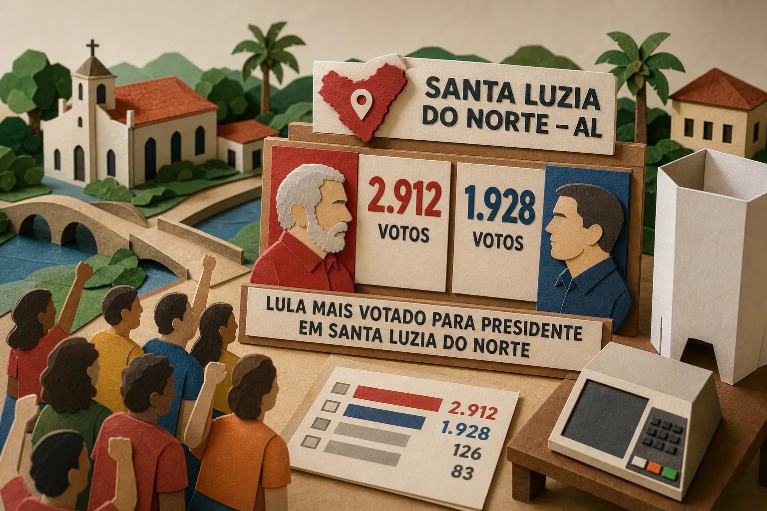 Lula conquista maioria dos votos para presidente em Santa Luzia do Norte