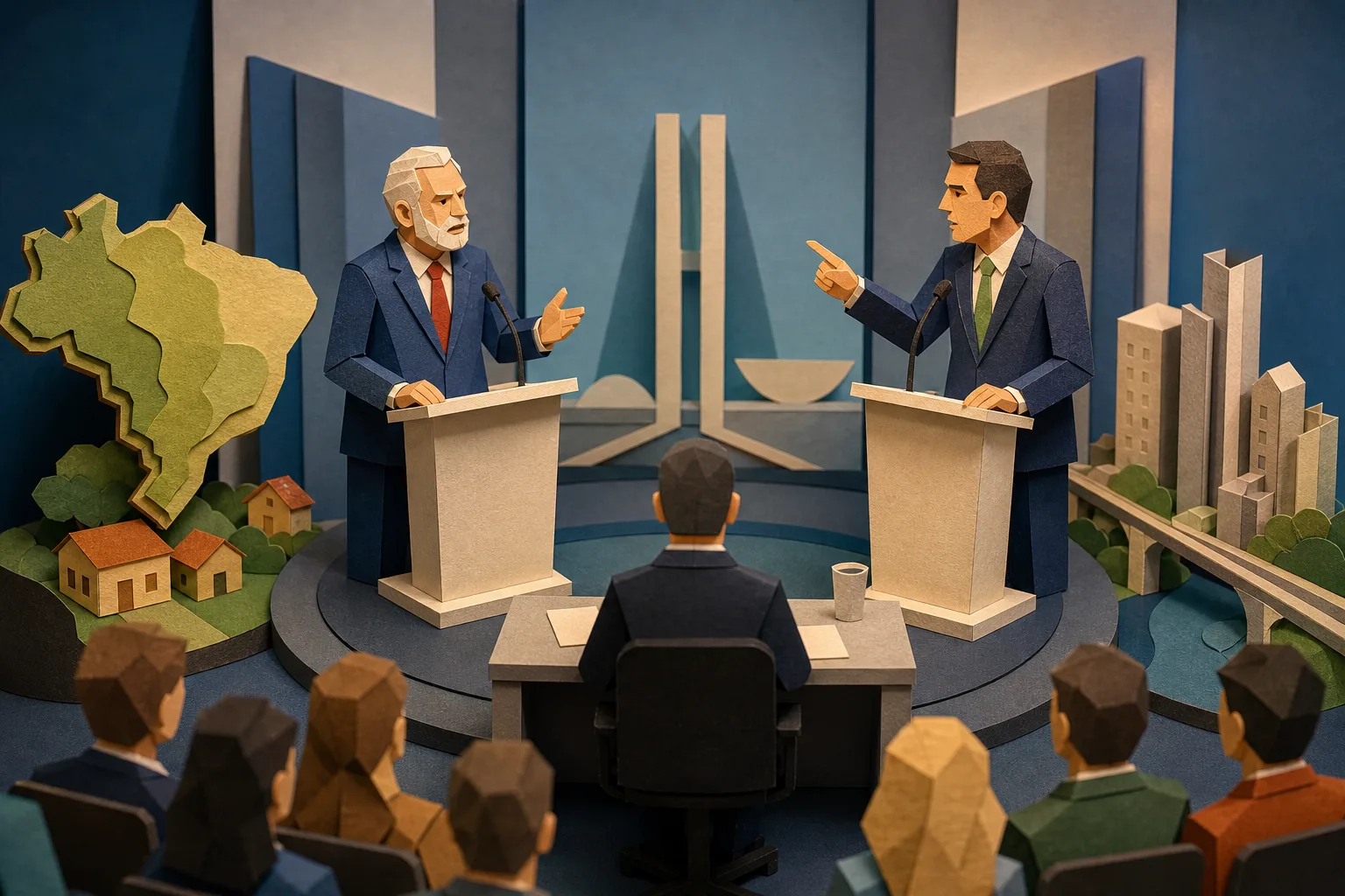Lula e Flávio Bolsonaro debatem domínio de áreas no confronto final antes da eleição