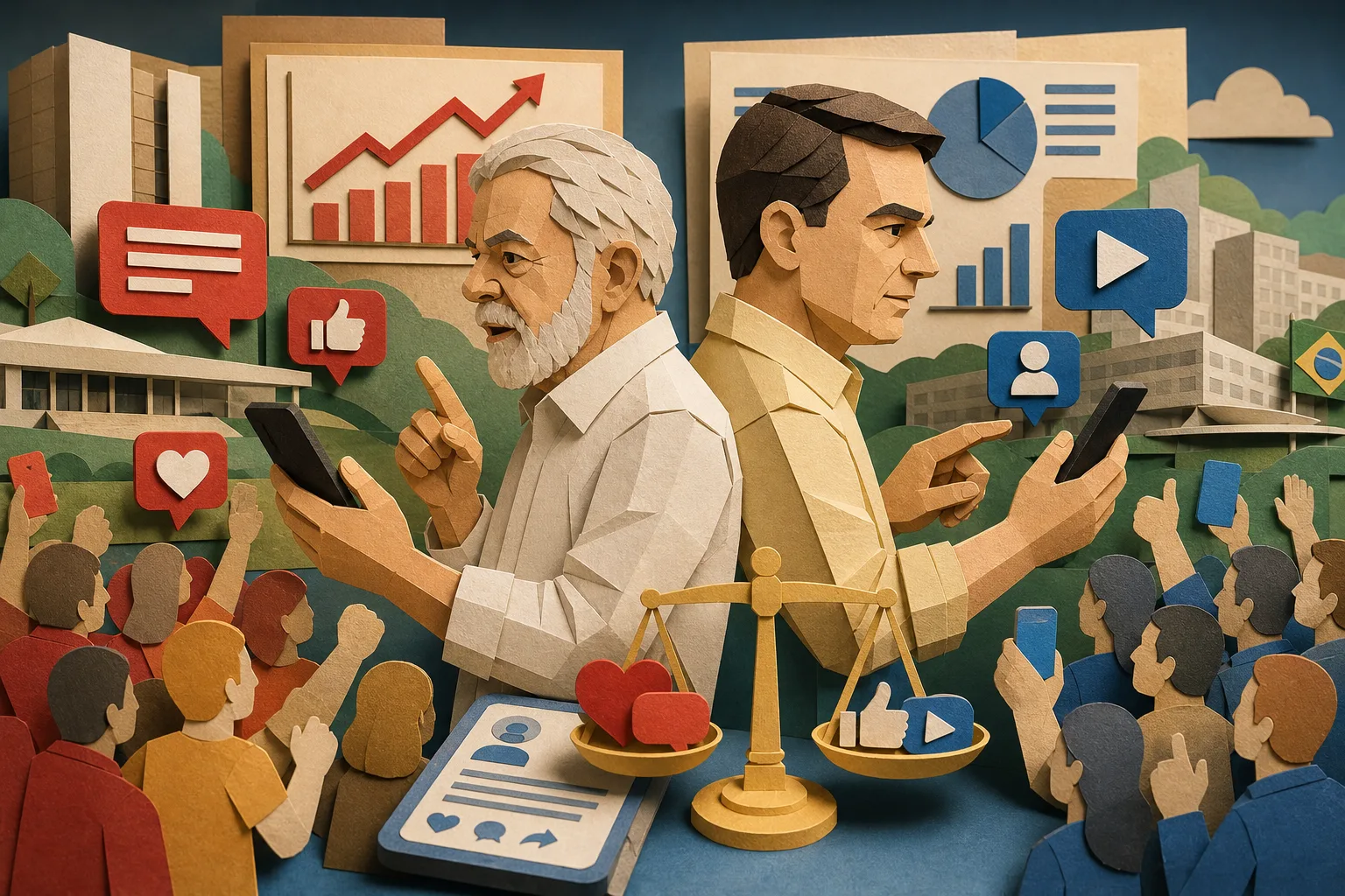 Lula e Flávio Bolsonaro invertem táticas nas redes e equilibram disputa digital