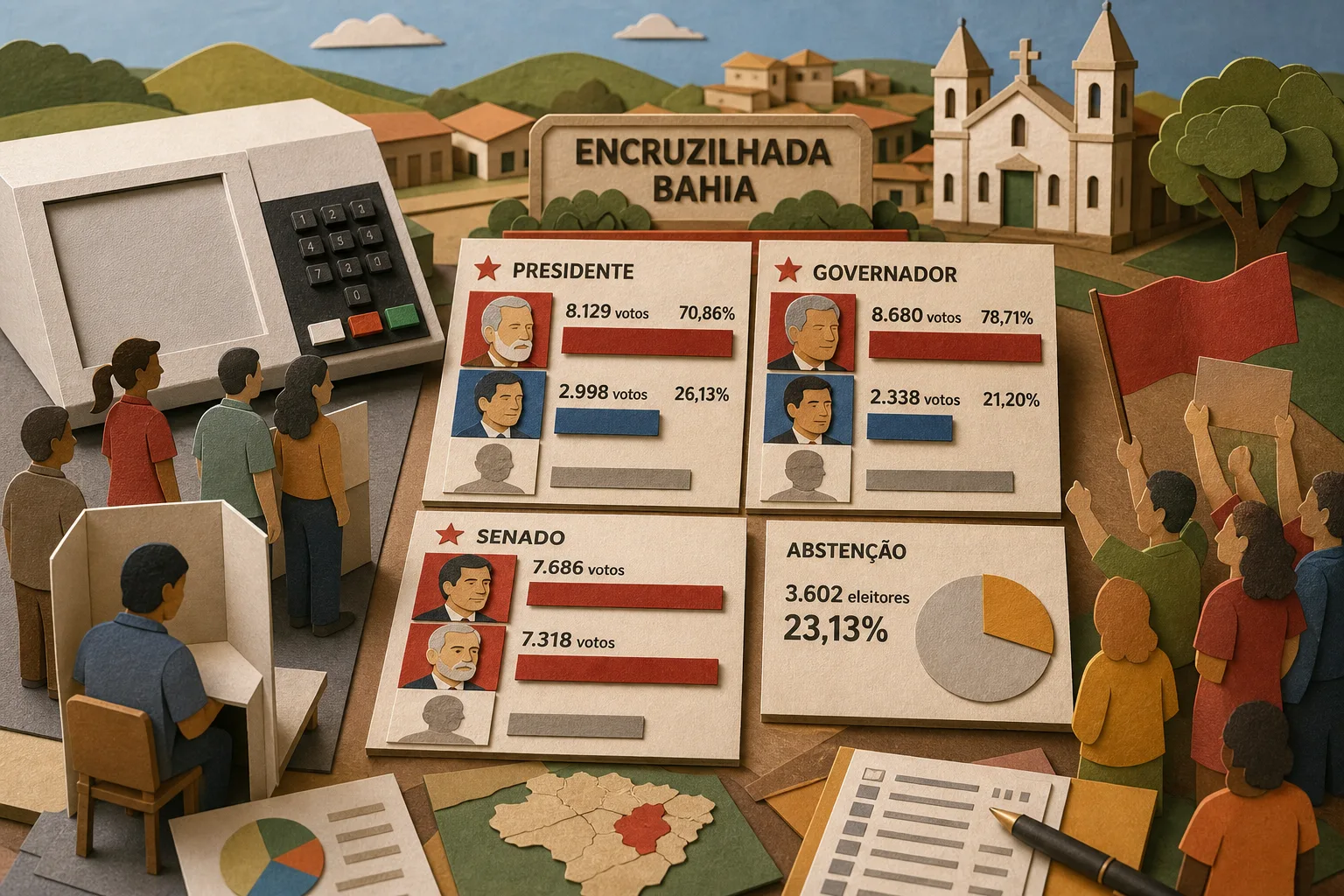 Lula e Jerônimo Rodrigues lideram apuração do primeiro turno em Encruzilhada
