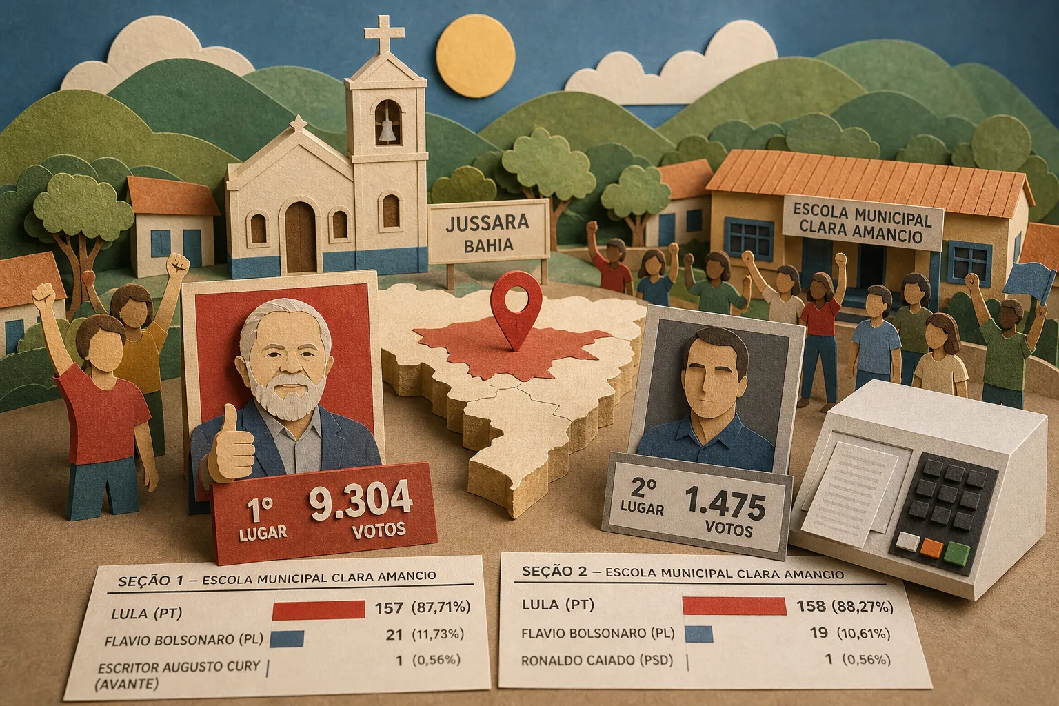 Lula é o candidato mais votado para a Presidência em Jussara na Bahia