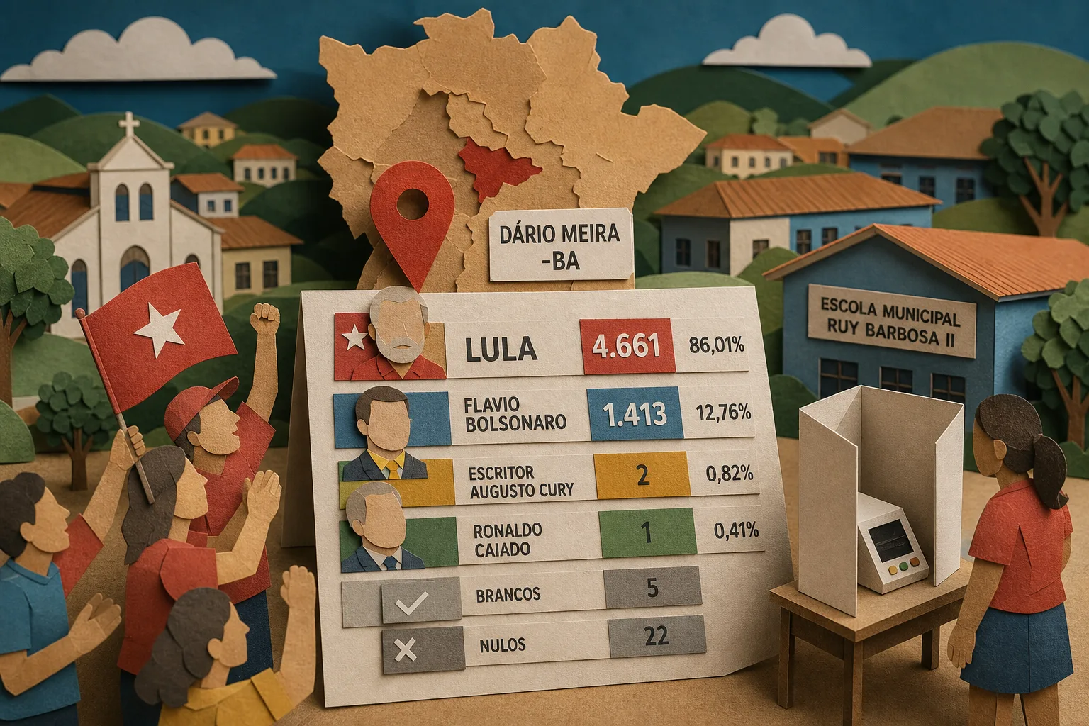Lula fica em primeiro lugar na disputa eleitoral em Dário Meira