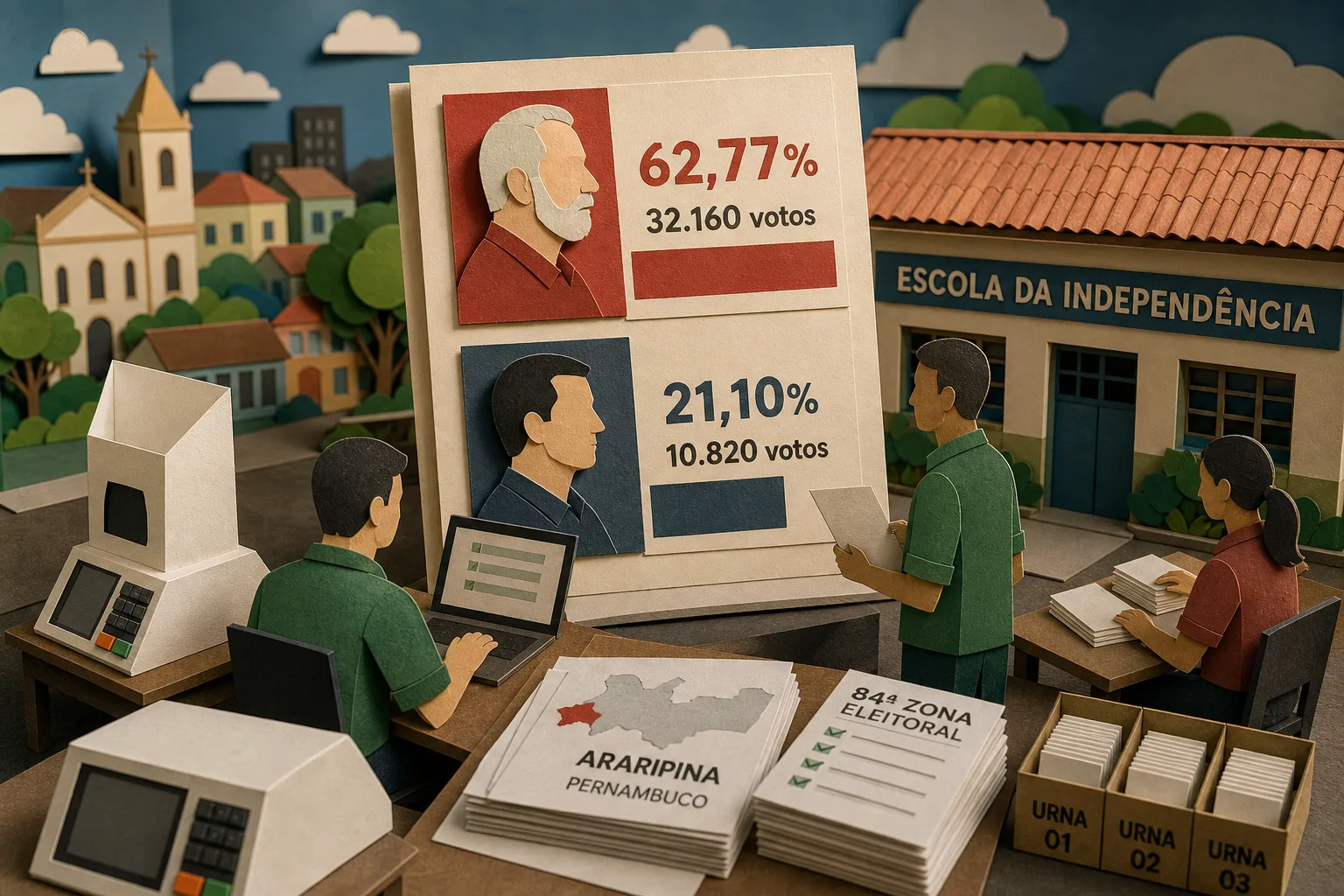 Lula lidera apuração para presidente em Araripina e Flávio Bolsonaro fica em segundo