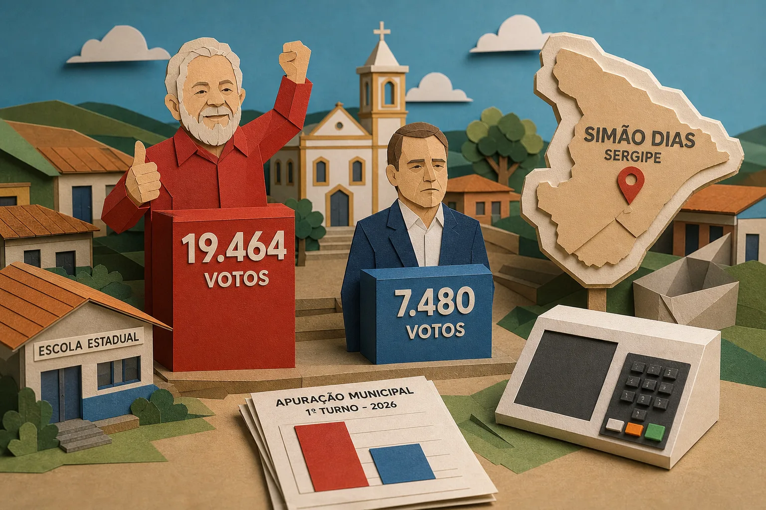 Lula lidera apuração presidencial no município de Simão Dias em Sergipe