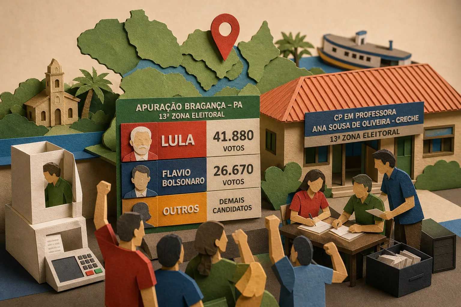 Lula lidera disputa presidencial em Bragança no Pará com mais de 41 mil votos