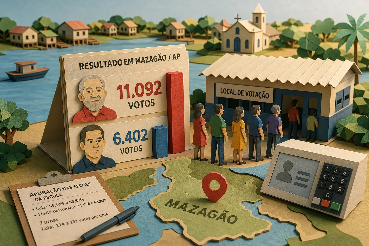 Lula lidera disputa presidencial em Mazagão e Flávio Bolsonaro fica em segundo