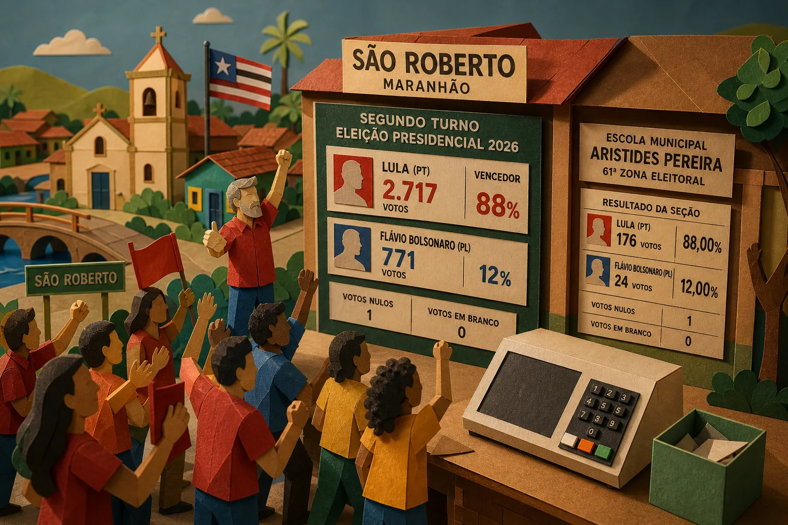 Lula lidera votação do segundo turno presidencial em São Roberto no Maranhão