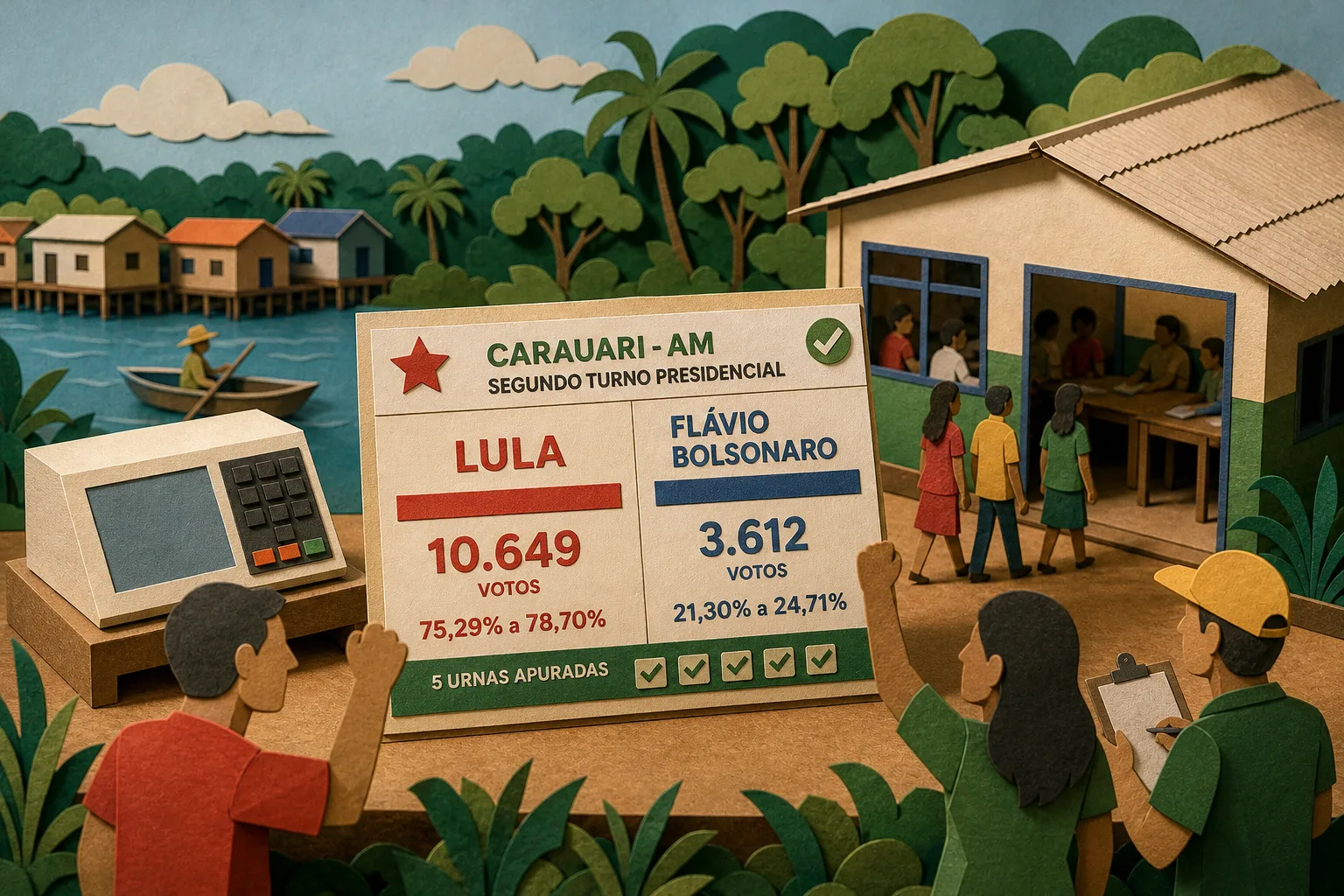 Lula lidera votação do segundo turno presidencial no município de Carauari