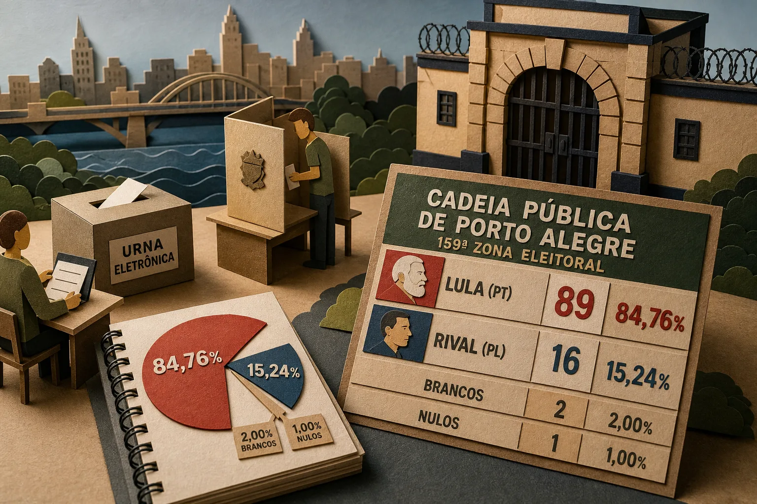 Lula lidera votação na Cadeia Pública de Porto Alegre com 84,7% dos votos
